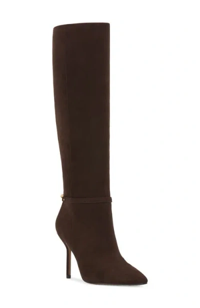 Vince Camuto Mirtha Pointed Toe Knee High Boot In Brown