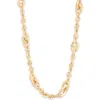 Vince Camuto Mixed Chain Necklace In Goldtone