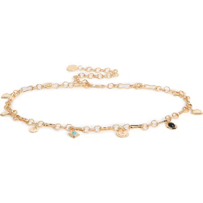 Vince Camuto Mixed Charm Chain Belt In Gold