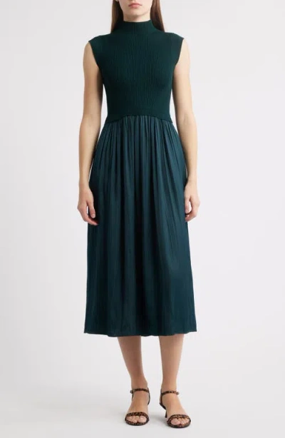 Vince Camuto Mixed Media Midi Dress