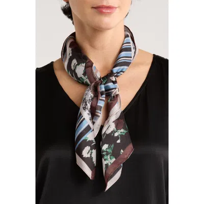 Vince Camuto Mixed Pattern Square Scarf In Neutral