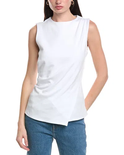 Vince Camuto Mock Neck Asymmetrical Knit Sweater In White