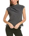Vince Camuto Women's Sleeveless Mock-neck Top In Grey