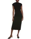 Vince Camuto Mock Neck Midi Dress In Black