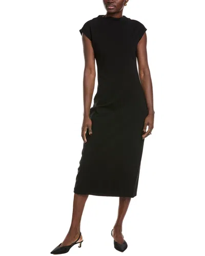 Vince Camuto Mock Neck Midi Dress In Black