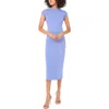 Vince Camuto Mock Neck Midi Dress In Blue