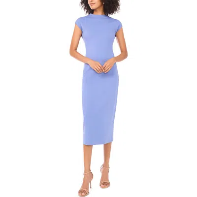 Vince Camuto Mock Neck Midi Dress In Blue