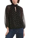 Vince Camuto Mock Neck Top In Black