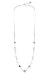 Vince Camuto Multi-color Cultivated Pearl Bead Long Necklace In Metallic