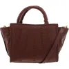 Vince Camuto Nakia Womens Pebbled Leather Satchel Handbag In Multi