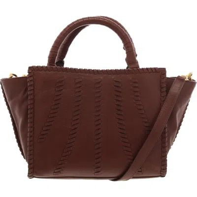 Vince Camuto Nakia Womens Pebbled Leather Satchel Handbag In Multi
