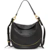 Vince Camuto Noemy Leather Shoulder Bag In Black