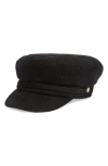Vince Camuto Nubby Tweed Captain Cap In Black