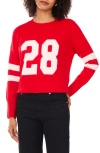 Vince Camuto Number Design Sweater In Red