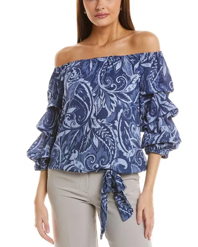 VINCE CAMUTO OFF SHOULDER BALLOON SLEEVE TOP
