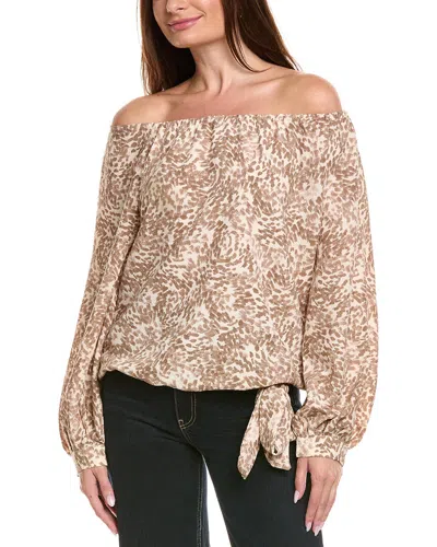 Vince Camuto Off-shoulder Blouse In Brown