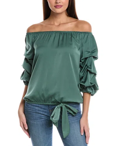 Vince Camuto Off-shoulder Blouse In Green