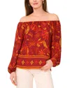 Vince Camuto Floral Off The Shoulder Crepe Top