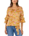Vince Camuto Floral Off The Shoulder Bubble Sleeve Top