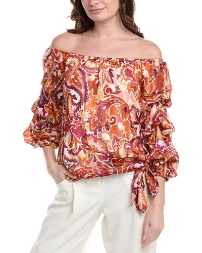 Vince Camuto Off-the-shoulder Blouse In Red