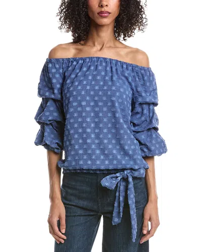Vince Camuto Off The Shoulder Bubble Sleeve Top In Black