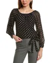 Vince Camuto Off-the-shoulder Fil Coupe Top In Black