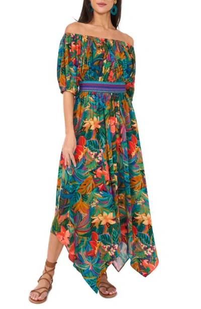 Vince Camuto Off The Shoulder Handkerchief Hem Dress