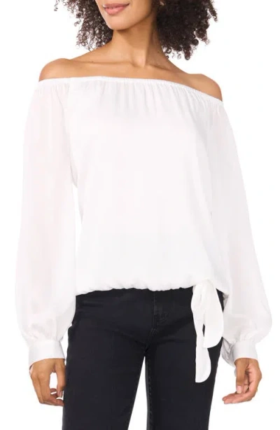 Vince Camuto Off The Shoulder Long Sleeve Woven Shirt