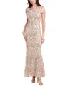Vince Camuto Off-the-shoulder Sequin Gown In Metallic