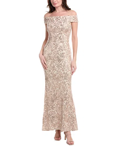 VINCE CAMUTO VINCE CAMUTO OFF-THE-SHOULDER SEQUIN GOWN
