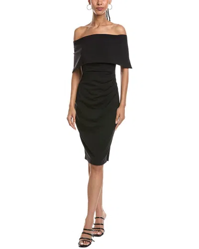 Vince Camuto Off The Shoulder Solid Mini Dress In Black