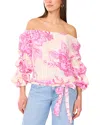 Vince Camuto Off-the-shoulder Linen-blend Blouse