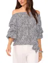 Vince Camuto Plus Size Off-the-shoulder Bubble-sleeve Top In Rich Black