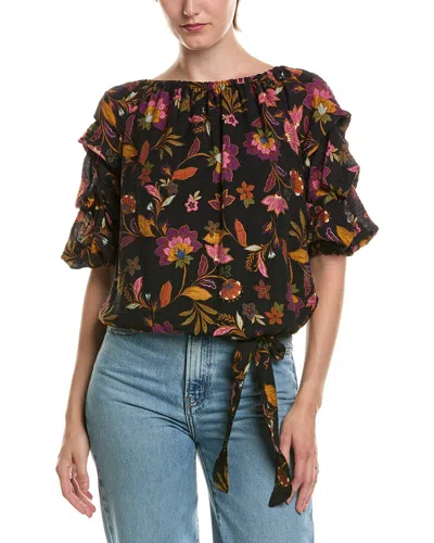 Vince Camuto Off-the-shoulder Bubble Sleeve Top In Multi