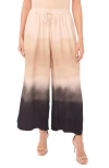 Vince Camuto Ombré Colorblock Wide Leg Drawstring Pants In Multi