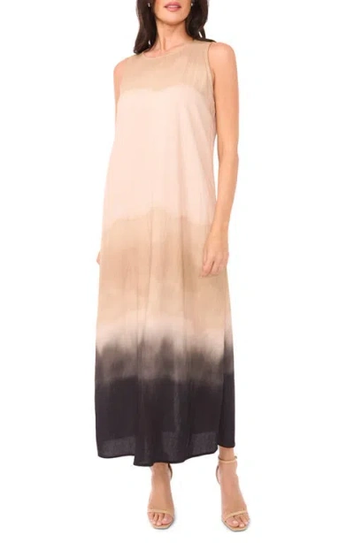 Vince Camuto Ombré Tie Dye Maxi Dress In Neutral