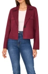 Vince Camuto One-button Faux Suede Jacket In Burgundy