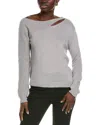 Vince Camuto One Side Shoulder Cutout Sweater In Silver