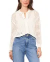 Vince Camuto Mesh Bomber Jacket In New Ivory