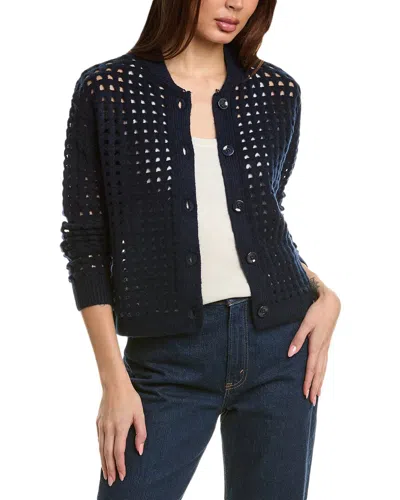 Vince Camuto Open Knit Cardigan In Blue