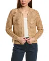 Vince Camuto Open Knit Cardigan In Brown