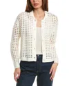 Vince Camuto Open Knit Cardigan In White