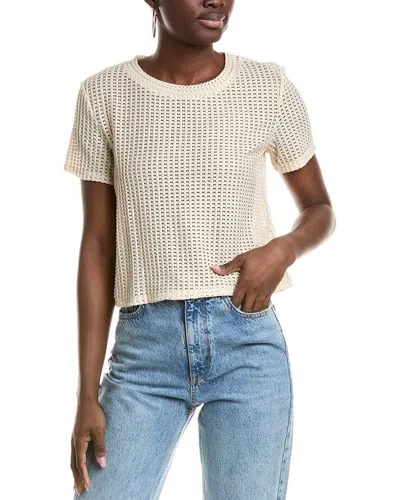 Vince Camuto Open Knit Top In White