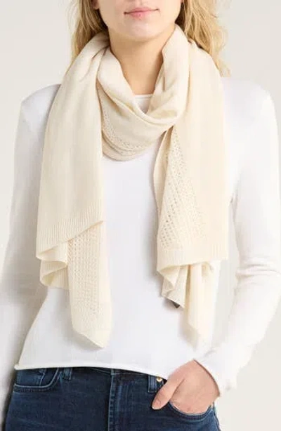 Vince Camuto Open Stitch Scarf In Neutral