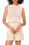 VINCE CAMUTO VINCE CAMUTO OPEN STITCH SLEEVELESS SWEATER