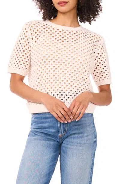 Vince Camuto Open Stitch Sweater In White