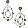 Vince Camuto Orbital Faux Pearl & Crystal Drop Earrings In Gold