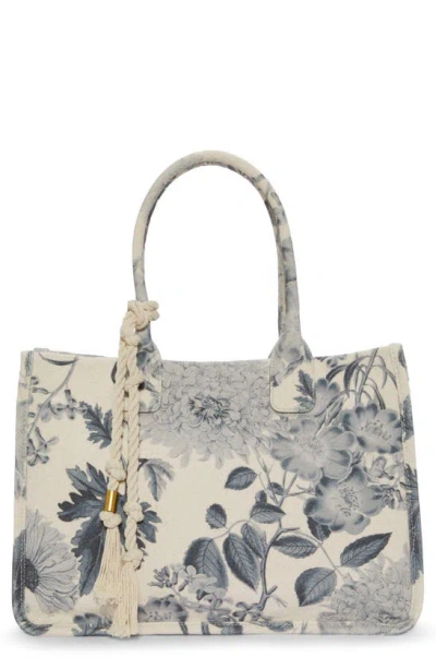 Vince Camuto Orla Canvas Tote In Black White Floral