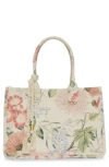 Vince Camuto Orla Canvas Tote In Ivory Multi Floral