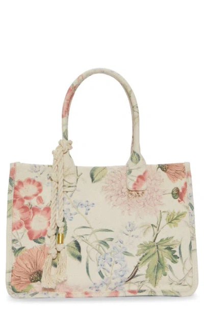 Vince Camuto Orla Canvas Tote In Ivory Multi Floral